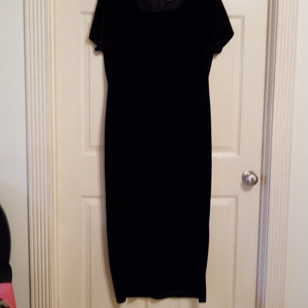 Black velour dress